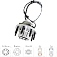 Front, Driver and Passenger Side Wheel Hub, 8 Lugs, With Bearing, With Sensor, 4WD