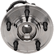 Front, Driver and Passenger Side Wheel Hub, 5 Lugs, With Bearing, With Sensor