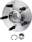 2-Wheel Set Front and Rear Wheel Hub, 5 Lugs, With Bearing, With Sensor, Includes (2) Wheel Hub and (2) Wheel Hub Repair Kit