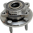Front, Driver and Passenger Side Wheel Hub, 5 Lugs, With Bearing