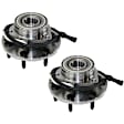 2-Wheel Set Front, Driver and Passenger Side Wheel Hubs, 7 Lugs, with Bearing, with Sensor, 4WD, 4-Wheel ABS