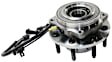2-Wheel Set Front, Driver and Passenger Side Wheel Hubs, With Bearing, With Sensor, 4WD, For Models with Single Rear Wheels
