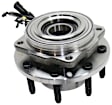 2-Wheel Set Front, Driver and Passenger Side Wheel Hubs, With Bearing, With Sensor, 4WD, For Models with Single Rear Wheels
