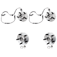 2-Wheel Set Front and Rear Wheel Hub, 5 Lugs, With Bearing, With Sensor, Includes (2) Wheel Hub Repair Kit and (2) Wheel Hub