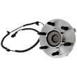 2-Wheel Set Front, Driver and Passenger Side Wheel Hubs, With Bearing, With Sensor, 6 x 5.32 in. Bolt Pattern, RWD