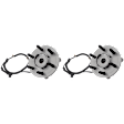2-Wheel Set Front, Driver and Passenger Side Wheel Hubs, With Bearing, With Sensor, 4WD, 6 Lugs
