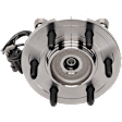 2-Wheel Set Front, Driver and Passenger Side Wheel Hubs, With Bearing, With Sensor, 4WD, 6 Lugs