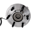 2-Wheel Set Front, Driver and Passenger Side Wheel Hubs, With Bearing, With Sensor, RWD, 6 Lugs