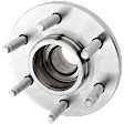 Front, Driver and Passenger Side Wheel Hub, With Bearing, 6 x 5.3 in. Bolt Pattern, RWD