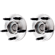 2-Wheel Set Front, Driver and Passenger Side Wheel Hubs, With Bearing, Without ABS Brakes