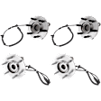 Front and Rear, Driver and Passenger Side Wheel Hub, 6 Lugs, With Bearing, With Sensor, RWD, 5.4L, 8Cyl