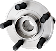 Front, Driver and Passenger Side Wheel Hub, 5 Lugs, With Bearing