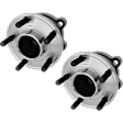 Front, Driver and Passenger Side Wheel Hub, 5 Lugs, With Bearing