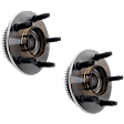 2-Wheel Set Rear, Driver and Passenger Side Wheel Hubs, With Bearing, 50-teeth tone ring; 4.02 in. ABS Tone Ring Diameter