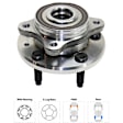 Rear, Driver and Passenger Side Wheel Hub, 5 Lugs, With Bearing, FWD