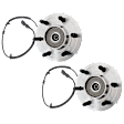 Front, Driver and Passenger Side Wheel Hub, 6 Lugs, With Bearing, With Sensor
