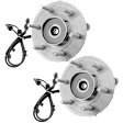 2-Wheel Set Front, Driver and Passenger Side Wheel Hubs, With Bearing, 6 Lugs, 4WD
