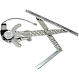 Front, Driver and Passenger Side Window Regulators, Power, With Motor