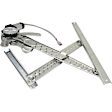 Front, Driver and Passenger Side Window Regulators, Power, With Motor