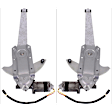 Front, Driver and Passenger Side Power Window Regulator, With Motor