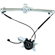 Front, Driver and Passenger Side Power Window Regulator, With Motor