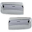 Driver and Passenger Side Mirror Cover, Chrome, Upper Cap, Towing