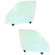Front, Driver and Passenger Side Door Glasses, Green Tint, Replaces NAGS No. DD10382 GTYN, DD10383 GTYN