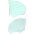 Front, Driver and Passenger Side Door Glasses, Green Tint, Replaces NAGS No. DD10464 GTNN, DD10465 GTNN