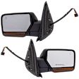 Driver and Passenger Side Mirror, Non-Towing, Power Adjust, Power Folding, Heated, Paintable, In-housing Signal Light, With Memory, With Puddle Light, With Blind Spot Detection in Glass, 3.5L Engine