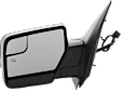 Driver and Passenger Side Non-Towing Mirror, Power Adjust, Manual Folding, Heated, Textured Black, No Signal Light, No Memory, With Puddle Light, No Auto-Dimming, With Blind Spot Glass