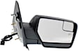 Driver and Passenger Side Non-Towing Mirror, Power Adjust, Manual Folding, Heated, Textured Black, No Signal Light, No Memory, With Puddle Light, No Auto-Dimming, With Blind Spot Glass