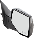 Driver and Passenger Side Mirrors, Power Adjust, Manual Folding, Non-Heated, With 1 Chrome and 1 Paintable Cap, No Signal Light, Memory, Puddle Light, Auto-Dimming, and Blind Spot Feature