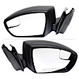 Sedan Driver and Passenger Side Mirror, Power Adjust, Non-Heated, Manual Folding, Textured Black, No Signal Light, No Memory, No Puddle Light, No Auto-Dim, With Blind Spot Glass