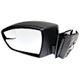 Sedan Driver and Passenger Side Mirror, Power Adjust, Non-Heated, Manual Folding, Textured Black, No Signal Light, No Memory, No Puddle Light, No Auto-Dim, With Blind Spot Glass