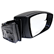 Sedan Driver and Passenger Side Mirror, Power Adjust, Non-Heated, Manual Folding, Textured Black, No Signal Light, No Memory, No Puddle Light, No Auto-Dim, With Blind Spot Glass