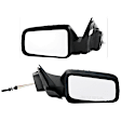 Driver and Passenger Side Mirror, Manual Adjust, Lever Control, Non-Folding, Non-Heated, With (2) Paintable and (2) Textured Black Cap, Without Blind Spot Feature, S Model, Sedan
