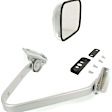 1980 Ford F-250 - Driver and Passenger Side Mirror, Power Adjust, Non-Heated, Chrome, Manual Folding, No Signal Light, No Blind Spot Feature, Without Memory Recall, No Puddle Light, No Auto-Dimming