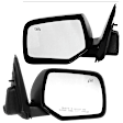Driver and Passenger Side Mirrors, Power Adjust, Heated, Textured Black, Manual Folding, No Signal Light, No Blind Spot Feature, No Puddle Light, No Auto-Dimming, without Spot Mirror