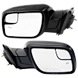 Driver and Passenger Side Mirrors, Power Adjust, Manual Folding, Heated, Paintable, In-housing Signal Light, No Memory, With Puddle Light, No Auto-Dimming, With Blind Spot Glass
