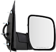 Driver and Passenger Side Mirror, Power Adjust, Non-Heated, Manual Folding, Textured Black, No Signal Light, No Memory, No Puddle Light, No Auto-Dim, No Blind Spot Feature