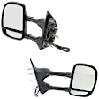 Driver and Passenger Side Towing Mirror, Power Adjust, Non-Heated, Manual Folding, Textured Black, No Signal Light, No Memory, No Puddle Light, No Auto-Dim, No Blind Spot Feature
