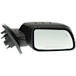 Driver and Passenger Side Mirror, Power Adjust, Heated, Manual Folding, Paintable, In-housing Signal Light, No Memory, With Puddle Light, No Auto-Dim, With Blind Spot Detection in Glass