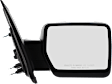 Driver and Passenger Side Mirror, Power Adjust, Non-Heated, Manual Folding, Textured Black, No Signal Light, No Memory, No Puddle Light, No Auto-Dim, No Blind Spot Feature