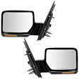 Driver and Passenger Side Mirror, Power Adjust, Heated, Power Folding, Chrome, In-housing Signal Light, With Memory, With Puddle Light, No Auto-Dim, No Blind Spot Feature
