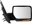 Driver and Passenger Side Mirror, Power Adjust, Heated, Power Folding, Chrome, In-housing Signal Light, With Memory, With Puddle Light, No Auto-Dim, No Blind Spot Feature