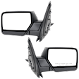 2007-2014 Ford Expedition - Driver and Passenger Side Mirror, Power Adjust, Non-Heated, Manual Folding, Textured Black, No Signal Light, Without Memory Recall, With Puddle Light, No Auto-Dimming, No Blind Spot Feature