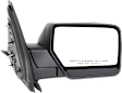 2007-2014 Ford Expedition - Driver and Passenger Side Mirror, Power Adjust, Non-Heated, Manual Folding, Textured Black, No Signal Light, Without Memory Recall, With Puddle Light, No Auto-Dimming, No Blind Spot Feature