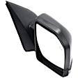 Driver and Passenger Side Mirror, Power Adjust, Heated, Manual Folding, Textured Black, In-housing Signal Light, No Memory, With Puddle Light, No Auto-Dim, With Blind Spot Detection in Glass