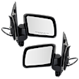 Driver and Passenger Side Mirror, Power Adjust, Heated, Manual Folding, Textured Black, No Signal Light, No Memory, No Puddle Light, No Auto-Dim, No Blind Spot Feature