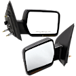 Driver and Passenger Side Mirror, Power Adjust, Heated, Manual Folding, Textured Black, In-housing Signal Light, No Memory, No Puddle Light, No Auto-Dim, No Blind Spot Feature